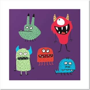 Cute Monsters Posters and Art